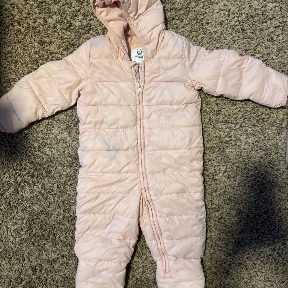 GAP Light Pink Baby Snowsuit